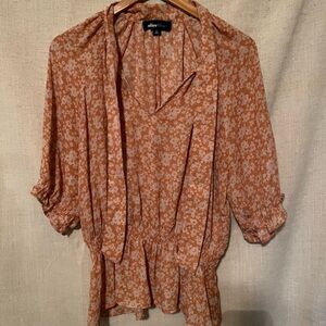 Alice Blue Boho Floral Top Size Small